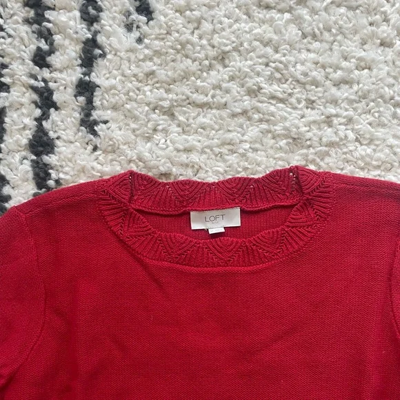 NWOT LOFT Red Sweater (size M) - Picture 5 of 6